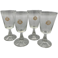 Set Voetglaasjes Met Goudkleurig Wapen 4 Stuks
