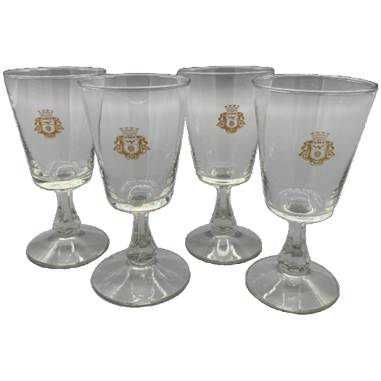 Set Voetglaasjes Met Goudkleurig Wapen 4 Stuks 1