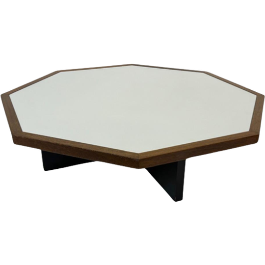 Vintage Salontafel Achthoek Design Jaren 70 Wenge Octagon 1