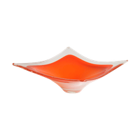 Orange Square Murano Glass Bowl, Italy 1970S