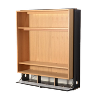Officenow Open Kast, Eiken, 180 X 154 Cm, Incl. 2 Legborden, Incl. Lichtbalk