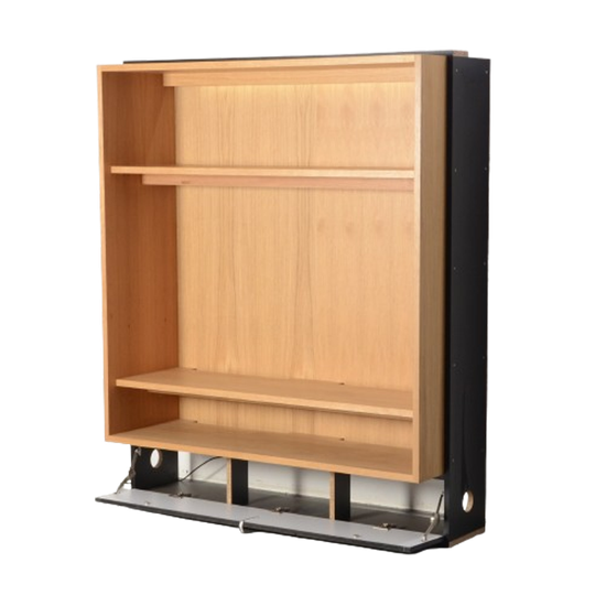 Officenow Open Kast, Eiken, 180 X 154 Cm, Incl. 2 Legborden, Incl. Lichtbalk 1