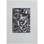 Houtsnede Frans Masereel: De Vistrap Te Oostende thumbnail 1