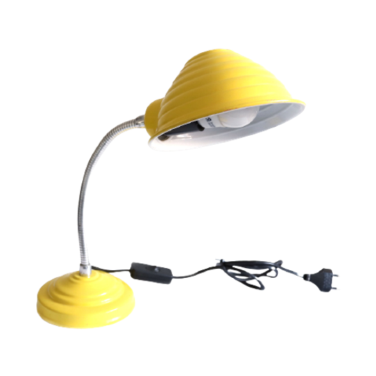 Vintage Bureaulamp Geel. 1