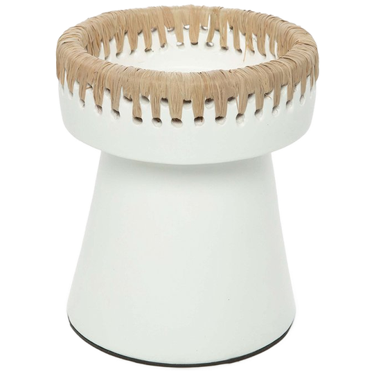 Bazar Bizar | De Pretty Kaarsenhouder - Wit Natuur - M 1