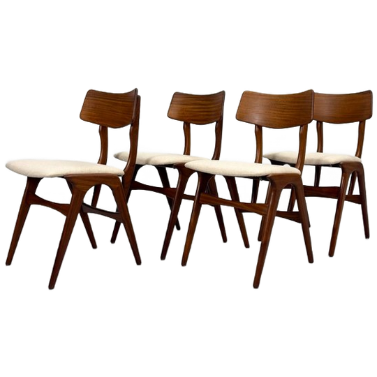 Set Mid-century Eetkamerstoelen Van Topform 1