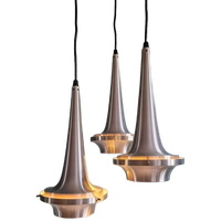 Space Age Watervalkroonluchter In Geborsteld Aluminium, 1970