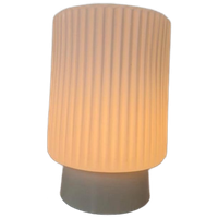Vintage Plafonniere Met Ribbel Glas
