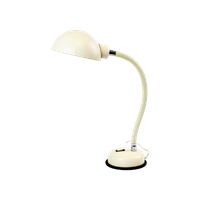 Vintage Bureaulamp Wit Industrieel Flexibel Metaal Lamp 43Cm