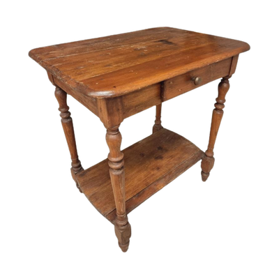 Antiek Brocante Tafeltje Sidetable Met Lade 70 X 73 Cm