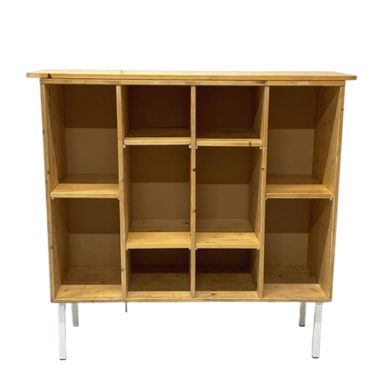 Vintage School Vakkenkast Roomdivider Boekenkast 1