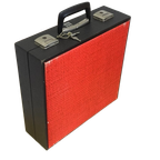 Rood Zwarte Lp Koffer Vinyl Opberger thumbnail 1