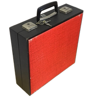Rood Zwarte Lp Koffer Vinyl Opberger