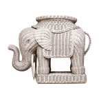 Wicker Elephant Sidetable thumbnail 1