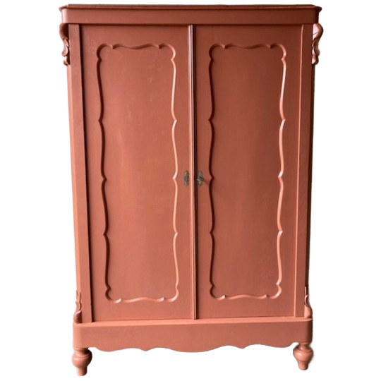 Vintage Antiek Kledingkast,Kinderkamerkast,Speelgoedkast Restyled 1