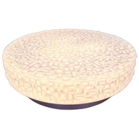 Grote Scandinavische Plafondlamp In Wit Opaline Glas,1960-70