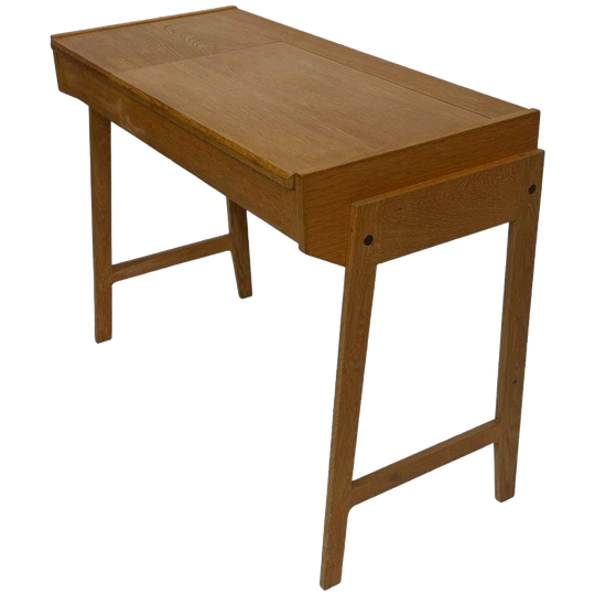 Vintage Kaptafel Compact Bereau Eiken Jaren 70 Design 1
