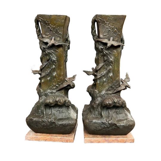 Paar Art Nouveau Vazen. 1