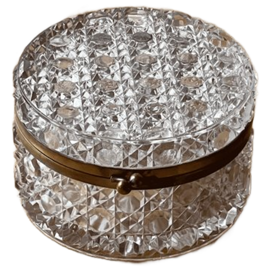 Antique Cut Crystal Baccarat Jewelry Box 1