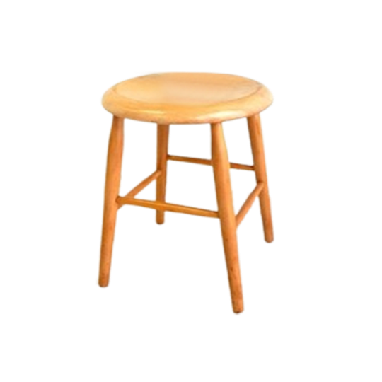 Retro Vintage Kruk Stoel Jaren 60 Plantentafel 1