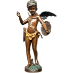 Bronzen Beeld Van Cupido. Massief Brons thumbnail 1