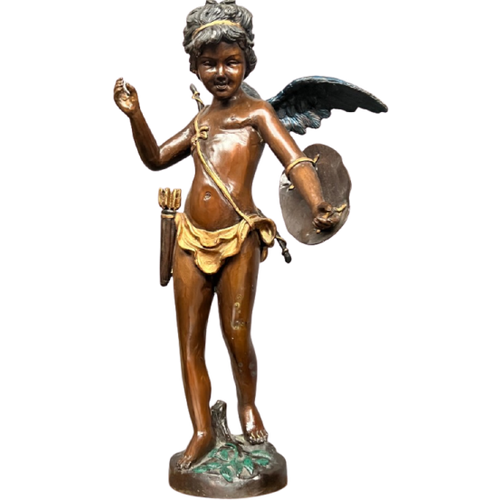 Bronzen Beeld Van Cupido. Massief Brons