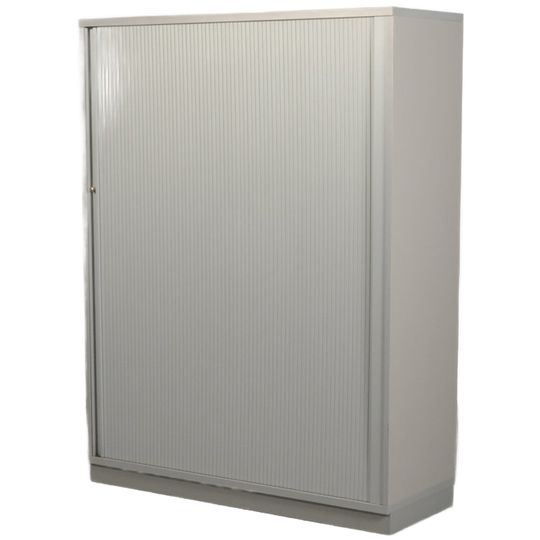 Roldeurkast Officenow - Aluminium - Grijs Topblad - 159 X 120 Cm 1