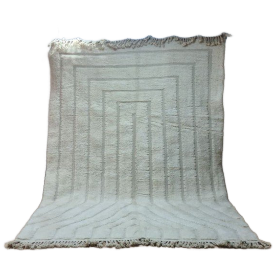 Authentiek Marokkaans Berber Beni Ourain Tapijt 300X200 Cm - 100% Wol, Handgemaakt 1