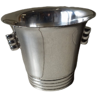 Verzilverde Art Deco Ijsemmer.