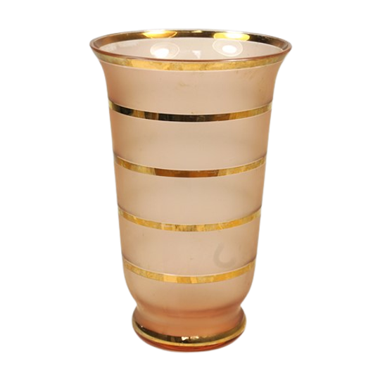 Vaas Roze Glas, Gouden Randen 1