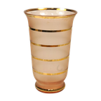 Vaas Roze Glas, Gouden Randen thumbnail 1