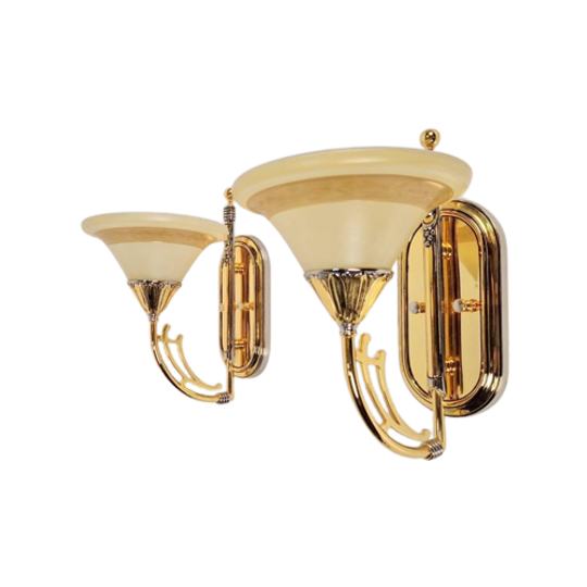 2 Art Nouveau Messing Bejorama Sl Lighting Wandlamp Regency 1