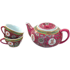 Roze Chinese Theepot + Kopjes thumbnail 1