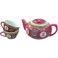 Roze Chinese Theepot + Kopjes