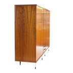 Grote Vintage 5-deurs Teak Kledingkast Italiaanse Stijl Jaren 60 thumbnail 1