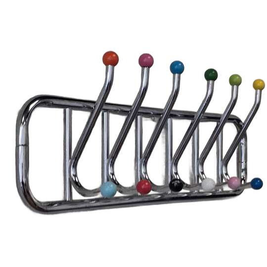 Vintage Kapstok Space Age Wandkapstok Sputnik Chroom Atomic 1