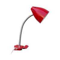Vintage Rode Hala Zeist Klemspot Lamp / Tafellamp / Bureaulamp / Klemlamp