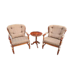 Klassieke Fauteuils Met Rond Bijzettafeltjes, Slaapkamer, Le thumbnail 1