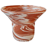 Preloved Handgemaakte Vaas Swirl Keramiek!