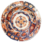 Bord (plate) Japans Imari Antiek Inkepinkjes | Kerst thumbnail 1