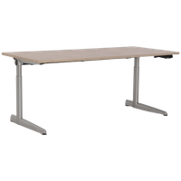 Ahrend 500 Handslinger Bureau, Bladkleur Naar Keuze, 180 X 80 Cm, Aluminium Hoogte Instelbaar Ond