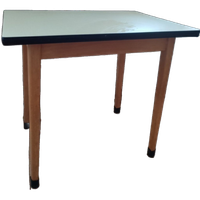 Vintage Houten Formica Tafel Bureau Tafeltje Kind Tiener Tv