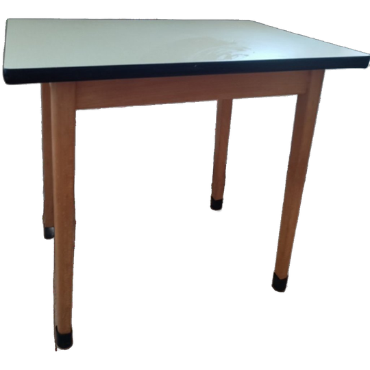 Vintage Houten Formica Tafel Bureau Tafeltje Kind Tiener Tv 1