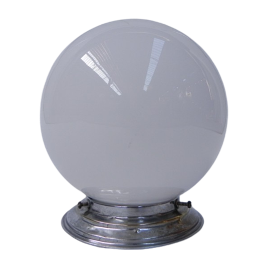 Art Deco Plafondlamp Met Ronde Glazen Bol 1