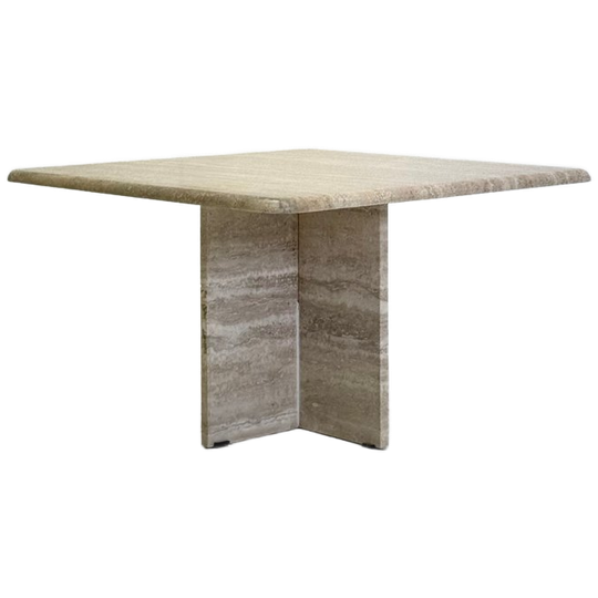 Vierkante Vintage Travertin Salontafel 1