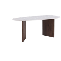 Norrtalje Eetkamertafel - 180 X 90 Cm - Lichtgrijs Betonlook