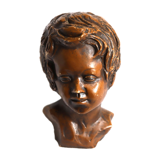 Vintage Borstbeeld Kind, Monogram: A.p. Genummerd: 243 1