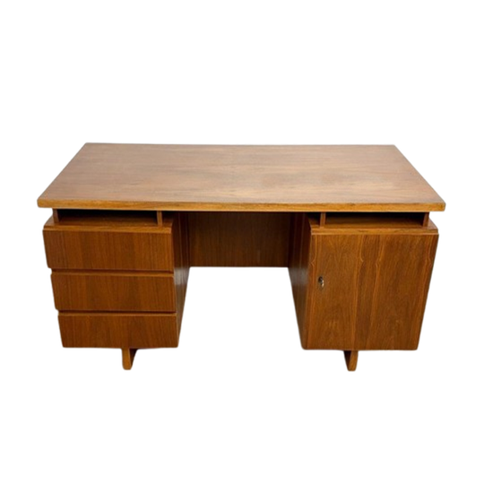 Vintage Mid Century Bureau Buro Scandinavisch Teakhout 1