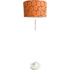 Orange Flowerprint Shade Floor Lamp 1960S thumbnail 1