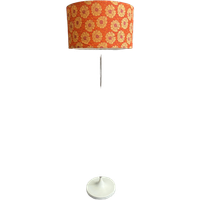 Orange Flowerprint Shade Floor Lamp 1960S